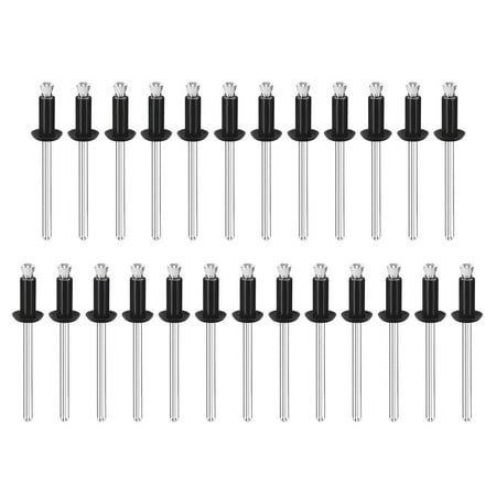 

Uxcell 4.8mm x 11.2mm Nylon Blind Rivets for PC Board Bumper Trim Retainer Black 50Pack