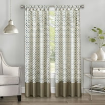 Achim Callie Cuff Tab Top Window Curtain Panel - 52x63 - Taupe/Silver