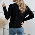 thumbnail image 4 of Winter Sweaters for Women Elegant Winter Knit Pullover Sweater With Lace Trim Neck Long Sleeve Casual Loose Fit Top For Fall Season Comfortable Soft Yarn Fashion Apparel Christmas Sweaters, 4 of 6