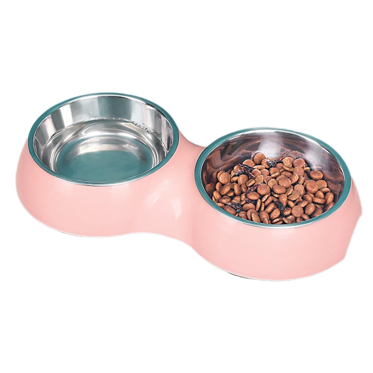 Dog and dog utensils two in one stainless steel pet bowl anti skid