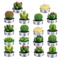 thumbnail image 2 of Velas tipo candelita COCOMOON, cactus, suculentas artificiales, 18 unidades, 2 of 6