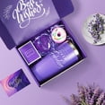 thumbnail image 2 of Regalos de cumpleaños para mujeres, mamá, esposa, novia, hermana, ella - Regalos de feliz cumpleaños, regalos del día de la madre - Juego de cestas de regalo de relajación de lavanda personalizadas pa, 2 of 5