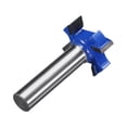 thumbnail image 3 of Uxcell T Slot Cutter Rabbet Router Bit 15/32" Shank 1-3/8" x 13/32" 4 Wing Carbide Slotting Cutter, 3 of 6
