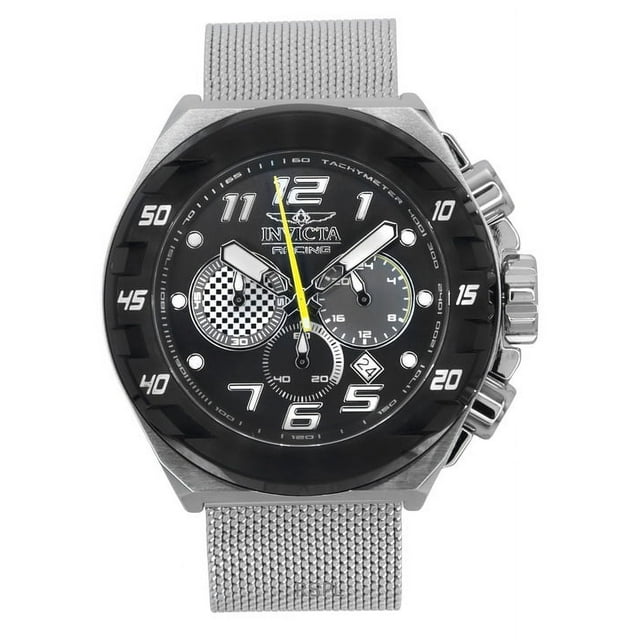 Invicta Racing Chronograph GMT Stainless Steel Grey Dial Quartz 47203 Men's Watch