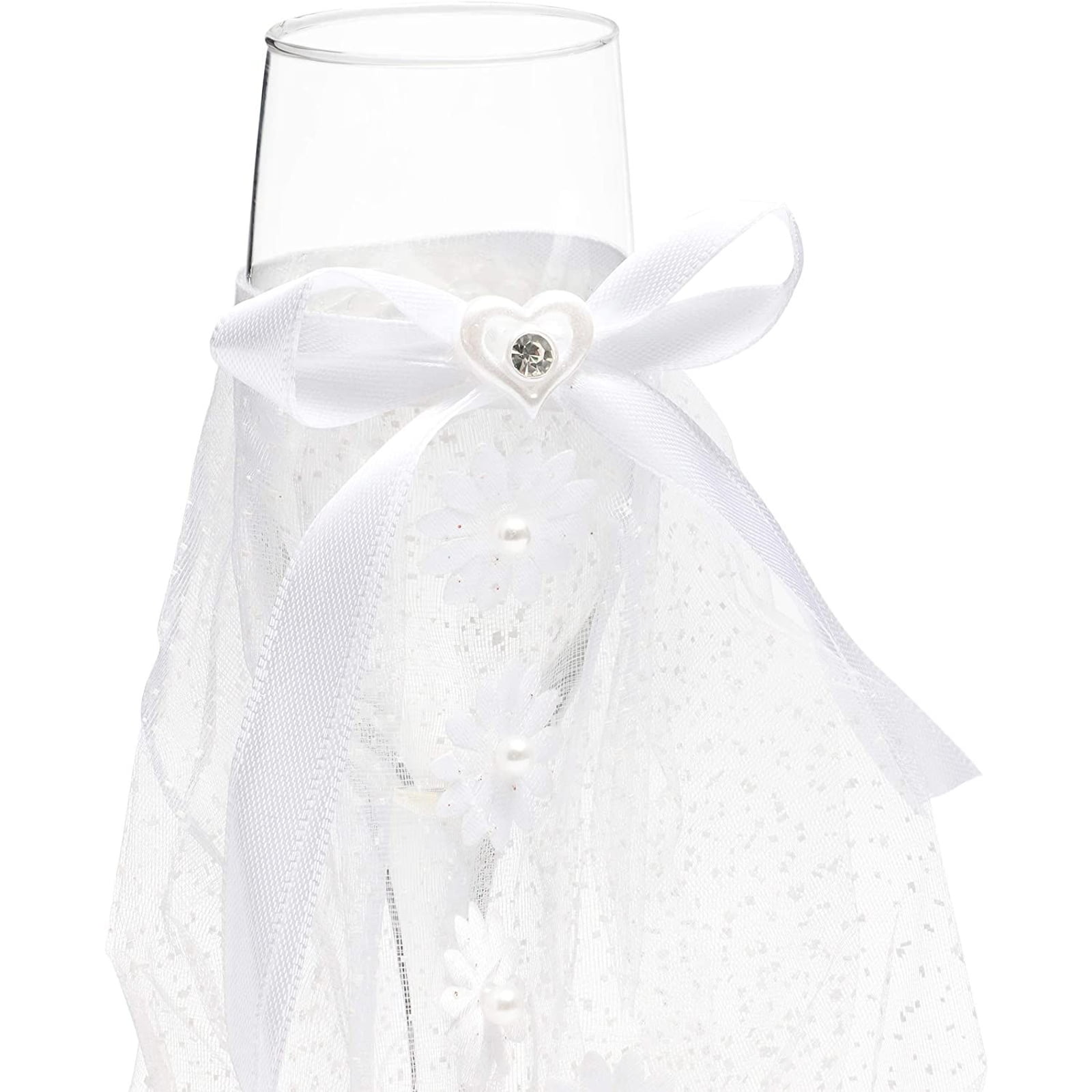 White wedding lace decorative 12 pack gift bags Mr&Mrs Bride and Groom 