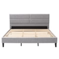 thumbnail image 1 of Bellevue Upholstered King Panel Bed with Slats and Headboard, 1 of 9