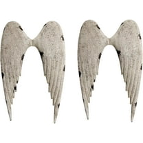 Angel Wings Wall Decoration, Antique Hanging Metal Angel Wing Decorative Wall Sculpture Indoor Outdoor Wall Art Decor for Home Bedroom Living Room Garden