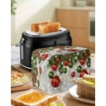 thumbnail image 5 of Fsddascl Red Green Balls Christmas Small Toaster Cover 2 Slice, Kitchen Appliance Covers, Xmas Pine Needle Snowflake Toaster Oven Cover with Loop, Bread Machine Cover Polyester Dust Cover Protection, 5 of 5