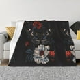 thumbnail image 3 of Throw Blanket for Couch, Midnight Butterfly Floral Dream Super Soft Fuzzy Comfy Warm Cute Throw Blanket, Lightweight Cozy Plush Flannel Blanket Throws for Sofa Bed All Season, 3 of 5