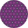 thumbnail image 1 of Ahgly Company Machine Washable Indoor Round Transitional Dark Magenta Purple Area Rugs, 4' Round, 1 of 7