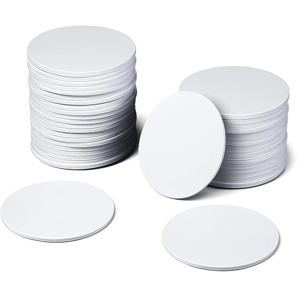 NFC Cards, 50 Pcs Blank Coins Rewritable NFC Tags NTAG215 PVC Card Business Card Chip 504 Bytes Memory, Blank Easy Convenient Programmable Compatible with All NFC-Enabled Phones and Devices (White)