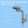 thumbnail image 4 of Clearance Faucets under $20,Hole Bathroom Faucet In Grey 360° Swivel Spout With 4 Spray Water Supply Connections Modern Basin Tap", 4 of 7
