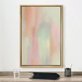 thumbnail image 2 of IDEA4WALL Framed Canvas Print Pink Green Pastel Paint Stroke Collage Geometric Abstract Wall Art Modern Artwork Decor Minimalism Relax/Zen for Living Room, Bedroom - Natural 24"x36", 2 of 5