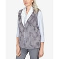 thumbnail image 6 of Alfred Dunner Womens Petite Reversible Collared Fur Vest, 6 of 6