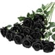 thumbnail image 1 of Xiao Hua 12 ramos de flores artificiales de seda, rosas realistas con tallos largos para decoración del hogar, boda o fiesta (negro), 1 of 4