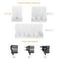 thumbnail image 3 of Recargable LED Parpadeo Velas sin llama Tealight Velas Luces con Copas Esmeriladas Base de Carevas AC100-240V, 3 of 7