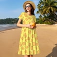 thumbnail image 4 of Vsdgher Toast pour Femmes Été 2025 Robes Midi Maxi Décontractées Légères Manches Courtes Col Rond Robe de Plage, 4 of 6