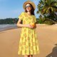 thumbnail image 4 of Disketp Toast para Vestido de Manga Corta para Mujeres, Vestidos de Verano para Mujeres, Casual y Holgado para la Playa, 4 of 6