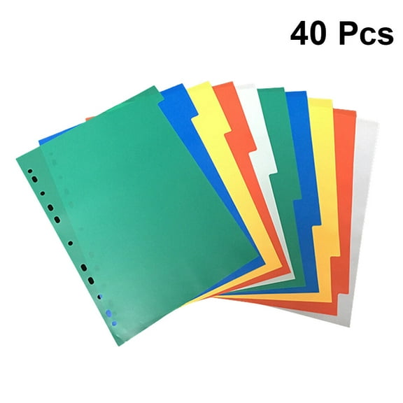 WHAMVOX  40 PCS Color Binder Organization Paper Tab Dividers