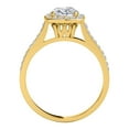 thumbnail image 3 of Aonejewelry 1/2 Ct. Halo Engagement Diamond Ring Crafted In 14k Solid Yellow Gold, 3 of 4