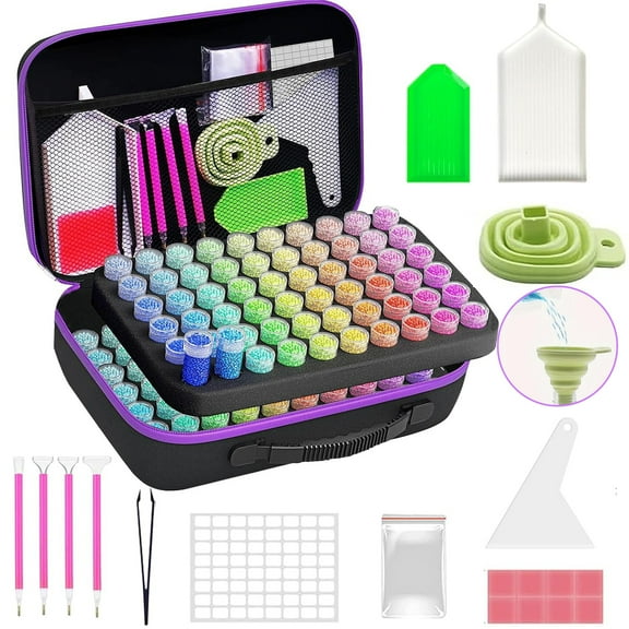 Diamond Painting Storage Containers,120 Slots Diamond Painting Accessories Kits Diamond Art Accessories and Tools for Craft Jewelry Rhinestones Bead Organizer