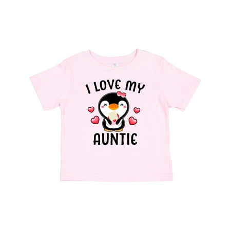 

Inktastic I Love My Auntie with Cute Penguin and Hearts Gift Baby Girl T-Shirt