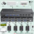 thumbnail image 4 of Conmutador KVM 4 Ordenadores 2 Monitores el Conmutador KVM Displayport USB 3.0 Admite Puerto DP 4K@60Hz Conmutador KVM ENCHUFE UE, 4 of 5