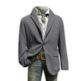 thumbnail image 4 of Busydd Jackets for Men Fashion Holiday Party Christmas Mens Coats Solid Color Long Sleeve Lapel Blazer for Men with Pockets M, 4 of 5