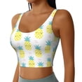 thumbnail image 2 of Sports Bras For Women Workout Tank Tops, Cute Shy Pineapple Running Vest With Removable Cups, 2 of 2