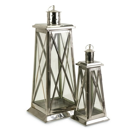 IMAX Corporation Regatta Steel Candle Lanterns (Set of 2)