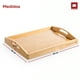thumbnail image 3 of Bandeja de Servicio de Bambú con Asas Ultrachef, Charola de Madera para Comer en Cama, Tabla Rectangular Multiusos Portátil, Medidas: 42cmx26cm, 1 pieza, 3 of 9