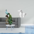 thumbnail image 2 of Elegante colección de esculturas de de pavo real y caballo, adorno decorativo de mesa para dormitorio, sala de estar, oficina, estantería, a, 2 of 8