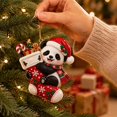thumbnail image 5 of Clearance! Panda Christmas Stocking Ornaments, Christmas Decorations for Tree, Cute Forest Animal Christmas Decor for Home, 5 of 7