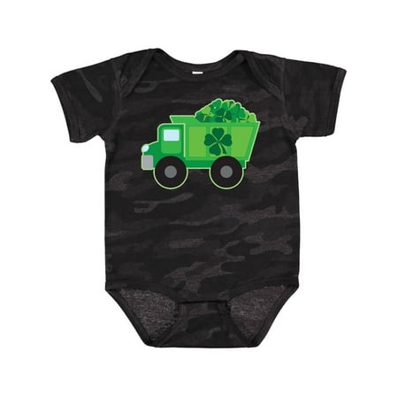 

Inktastic St Patricks Day Irish Clover Dump Truck Childs Gift Baby Boy Bodysuit