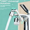 thumbnail image 4 of 1080° Rotating Faucet Extender for Bathroom Sink, Sink Water Faucet Aerator with Brass Extension, Sink Extender with Adjustable Swivel Arm, Fit to Faucet Threads, 15/16”, and 55/64”, 4 of 5