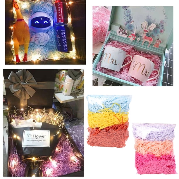 Relleno De Papel De Corte Arrugado De 8 Onzas (1/2 Libras) Para Envolver Regalos Y