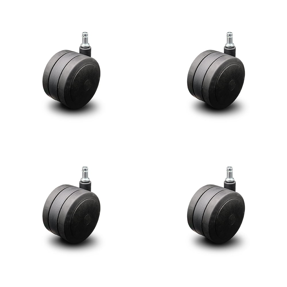 Service Caster Brand 4 Inch Extra Large Office Chair Stem Casters Set