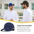 thumbnail image 3 of Réglable Femmes Hommes Chapeau de Baseball Randonnée Camping Simple Conception Résistant au Soleil Adultes Coton Casquette Casual Style Couvre-Chef Accessoires Tête Bleu L, 3 of 9