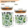 thumbnail image 3 of Cartoon Frog Leaves Airtight Coffee Bean Canister 17oz Food Storage Containers with Lids For Gournd, Tea, Sugar, Flour, Rice, Cereal, Candy Cookie Jar, 3 of 8