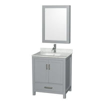 Wyndham Collection Sheffield 30" Cabinet Wood Single Bathroom Vanity in Gray