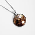 thumbnail image 4 of Columbus Day Elegant Glass Circular Pendant Necklace - Women's Fashion Necklace with Stunning Design, 4 of 5