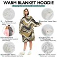 thumbnail image 5 of Black Gold White Marble Pattern Wearable Oversized Blanket,Wearable Blanket Hoodie for Adults,Cozy Hooded Blankets with Super Pockets,Super Warm Fuzzy Pullover for Women & Men, 5 of 6