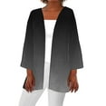 thumbnail image 2 of Cardigans for Women 2025 Retro Print 3/4 Sleeve Cardigans Lightweight Blouse Tops Coat Casual Duster Jackets, Limited Time Offer, Under 10 Dollars, 2 of 5