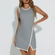 thumbnail image 2 of Vestido informal de verano sin mangas para mujer en color liso: prenda holgada para dormir/vestido de tenis, tirantes ajustables, tejido transpirable, tallas S-XXL, 2 of 7