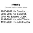 thumbnail image 2 of Front Rear Suspension Strut Shock Mounting Kit for Car Hyundai Elantra Kia Spectra Spectra5 Tiburon - Left Right Side (Driver Passenger) K73-100225, 2 of 2