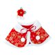 thumbnail image 3 of Muñecas capa de año Nuevo ropa en miniatura DIY para niños moda con accesorio para el cabello Poncho de año Nuevo para regalos de cumpleaños de 14,96 rojo, 3 of 9