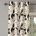 thumbnail image 3 of Ambesonne Floral Grommet Curtain, Chinese Plum Pattern, 50" x 54", Dark Brown Burgundy, 3 of 6