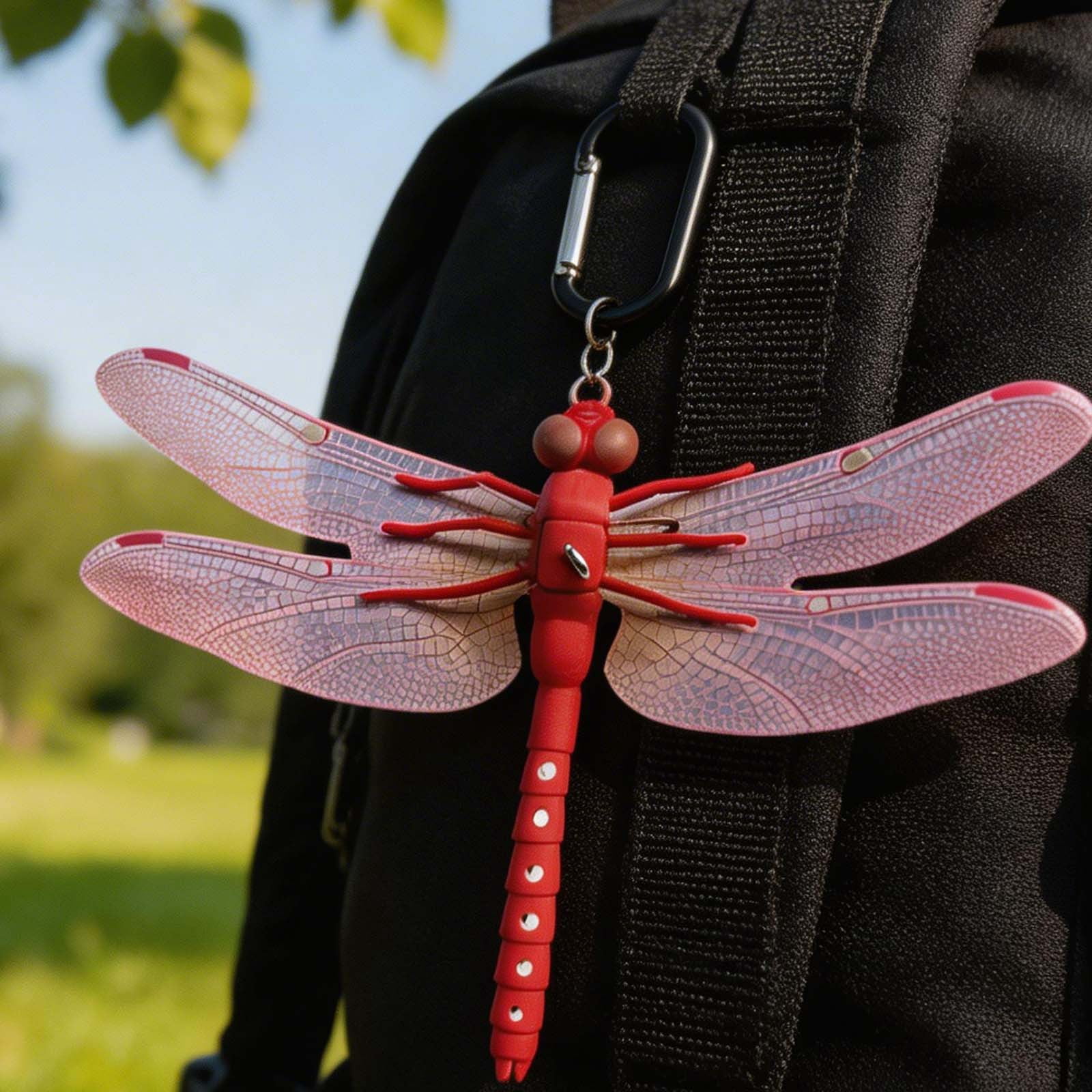 Indoor & Outdoor Fake Dragonfly Clip,Dragonfly Clip Bug Repellent, 3D Dragon Fly Garden Stakes & Hat Simulation Decor, Garden Bird and Fly Scare Devices
