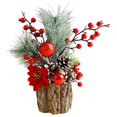 thumbnail image 1 of Flowers 3D Christmas Tree With Berry Bottle Brush For Indoor Christmas Decorations Tabletop Centerpiece, 1 of 6
