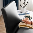 thumbnail image 4 of Shukii Waterproof PU Leather XL Chair Covers Stretch Dining Chair Covers Set of 2 Black Chair Slipcovers Chair Protector Cover Universal Chair Covers for Dining Room Kitchen Hotel, 4 of 8